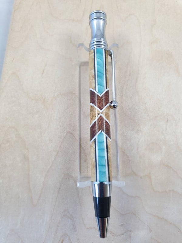 Handgemaakte pen van uiteenlopend materiaal