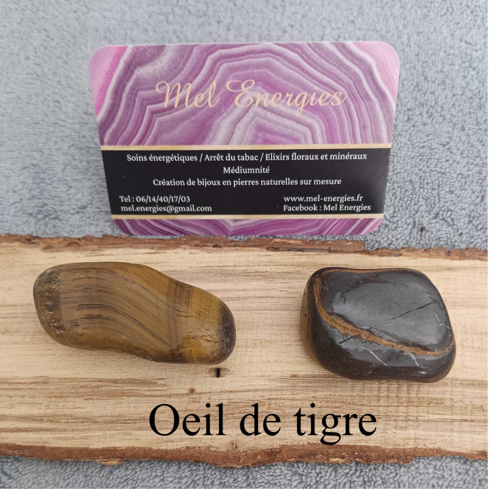 Grosses pierres roulées "Oeil de tigre"