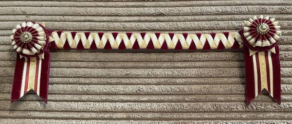 13” Burgundy/Gold Show Band