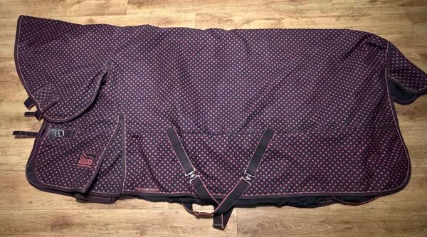6’3” Pink/Navy Polka Dot Shires Highlander 200g Turnout Combo