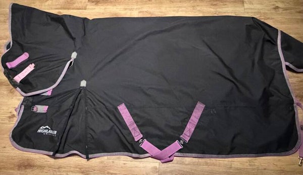 6’0” Black/Purple Shires Highlander 300g Turnout Combo