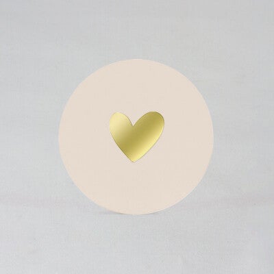 Sluitzegel oudroze met hartje in goudfolie (571.123)