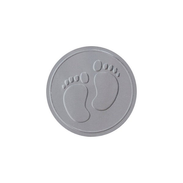 Sluitzegel voetjes zilverfolie (573.107)