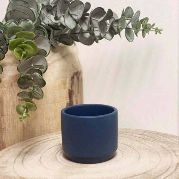 Bloempotje keramiek donkerblauw