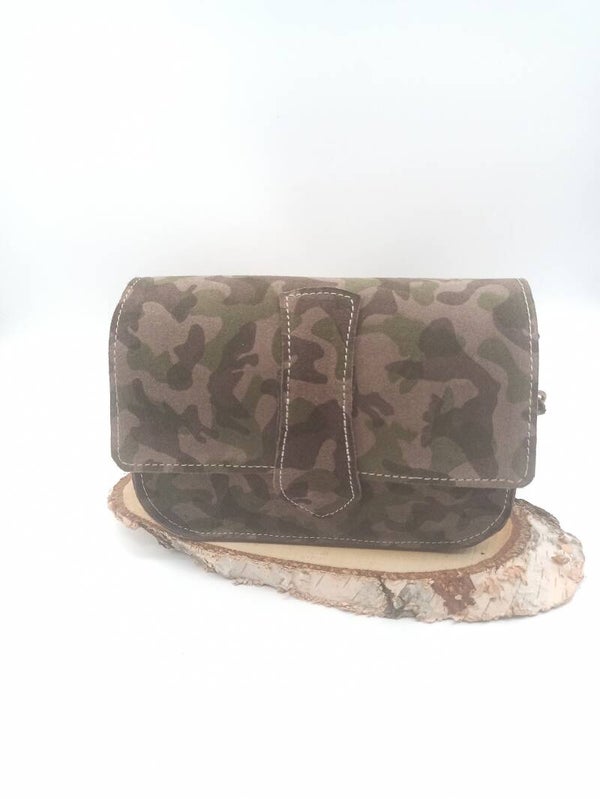 Sac Lily cuir camouflage