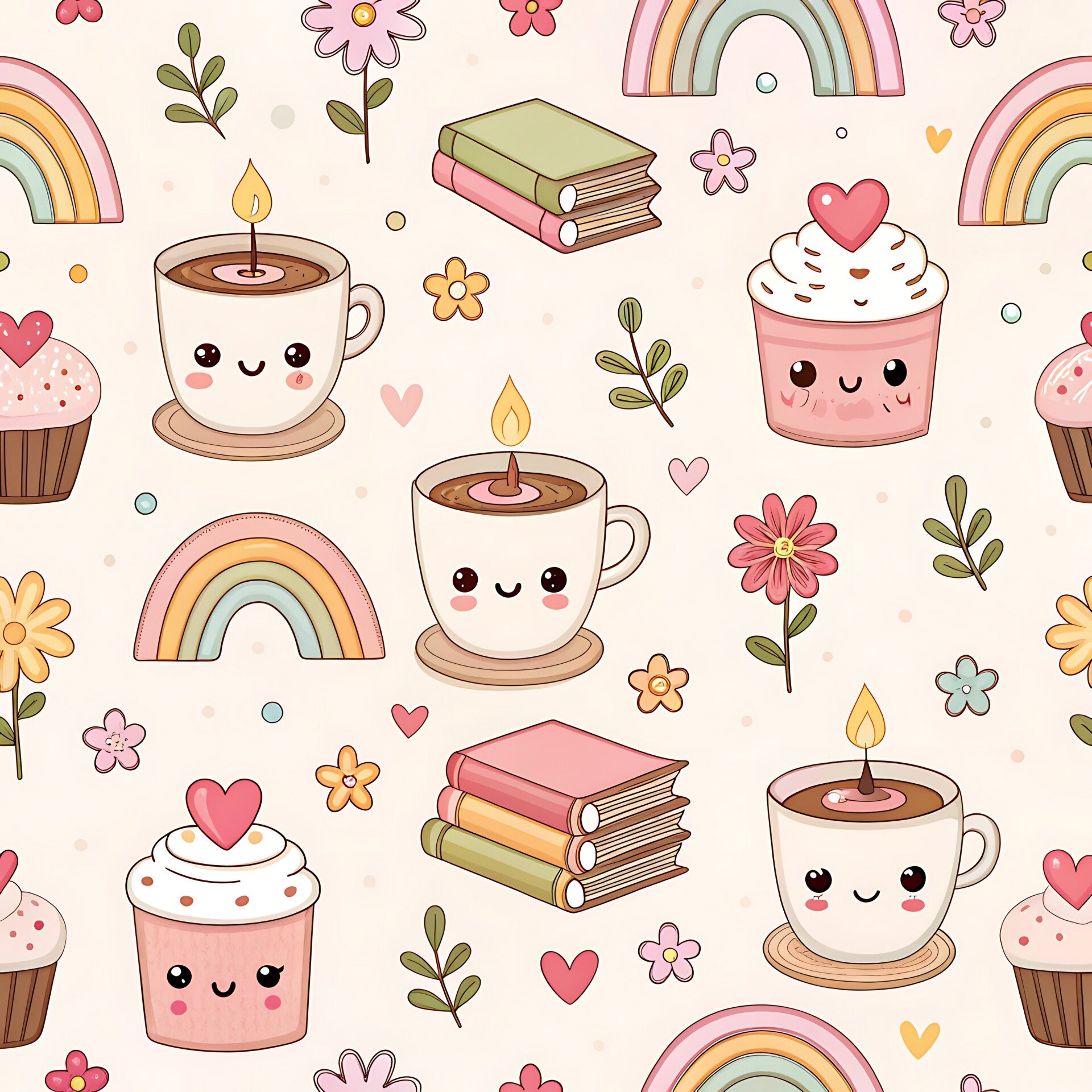 kaffe og regnbuer a4