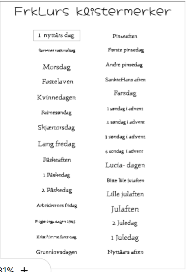 Norske spesielle dager