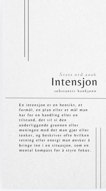 Intensjon personal rings