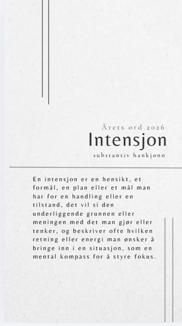 Intensjon personal rings