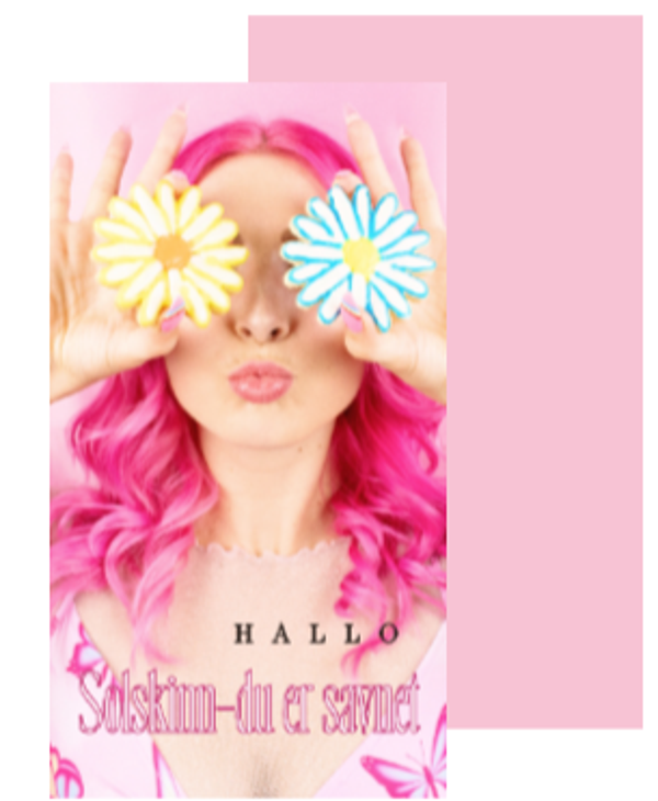 Rosa hår og blomster dashboard