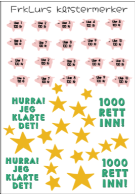 sparegris utfordring 10 uker