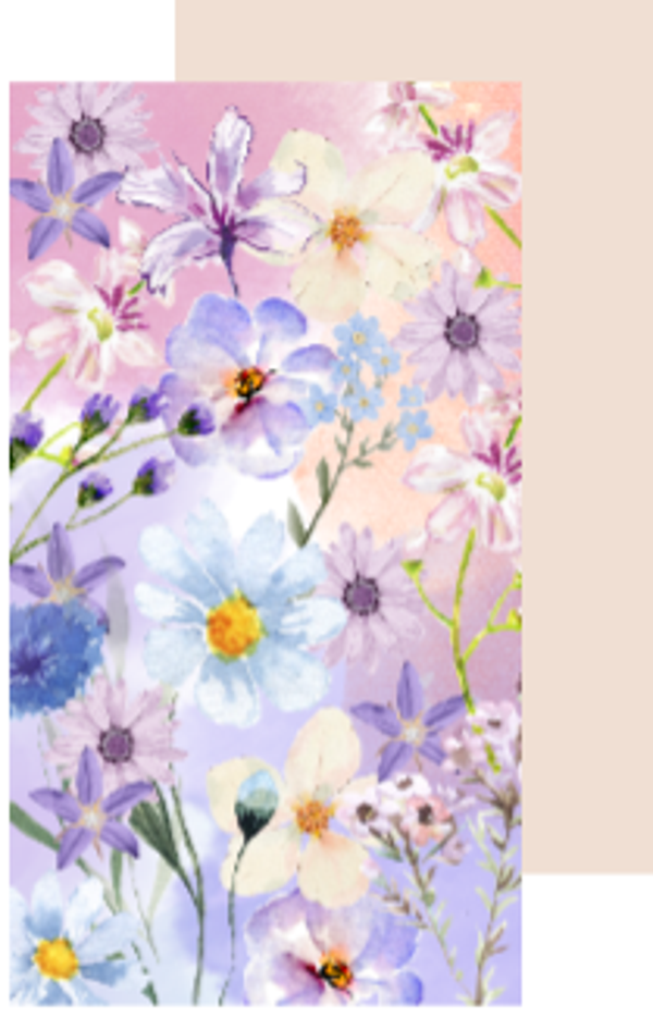 Lilla blomster dashboard