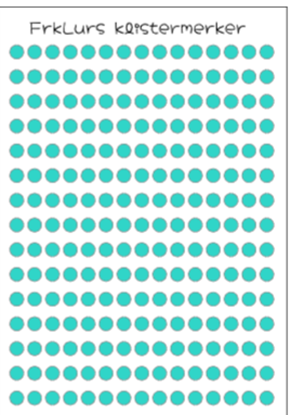 Turkise dotter, små