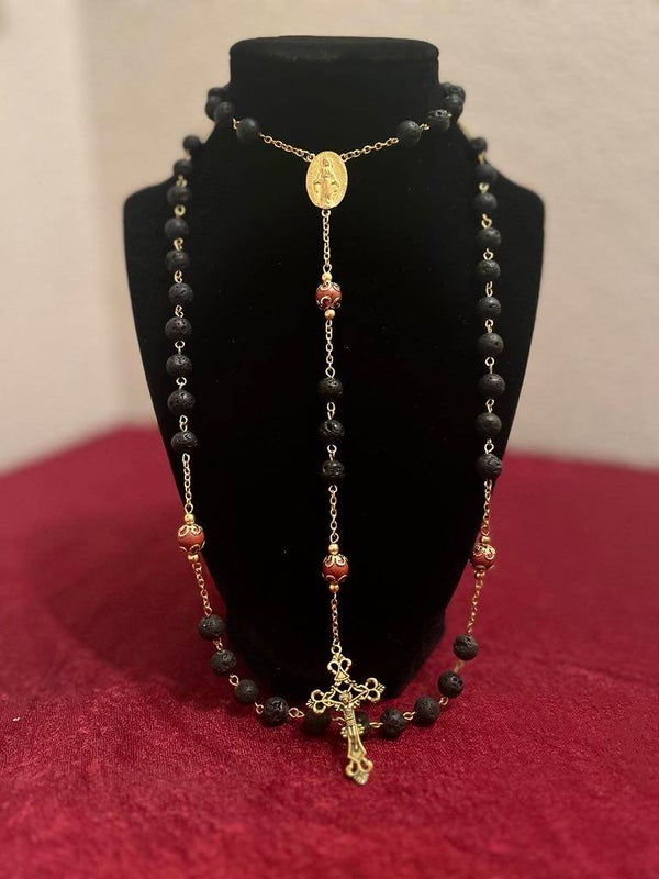 Large Lava Rock Rosary