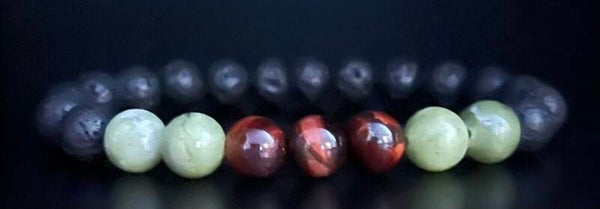 Compassionate Will (Quingshang Jade + Red Tiger Eye + Lava)