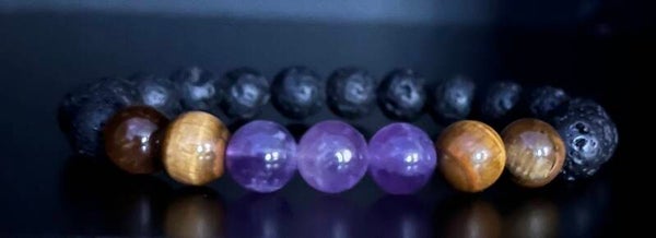 Inner Flame (Amethyst + Yellow Tigers Eye + Lava)