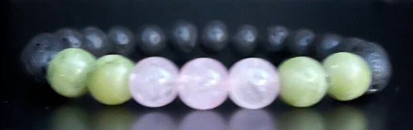 Heart's Whisper (Quingshang Jade + Pink Quartz + Lava)