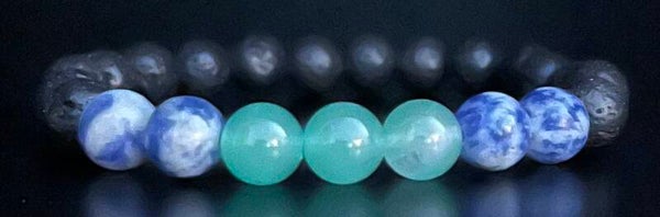 Wild Bloom (Blue Dot Jasper + Green Aventurine + Lava)
