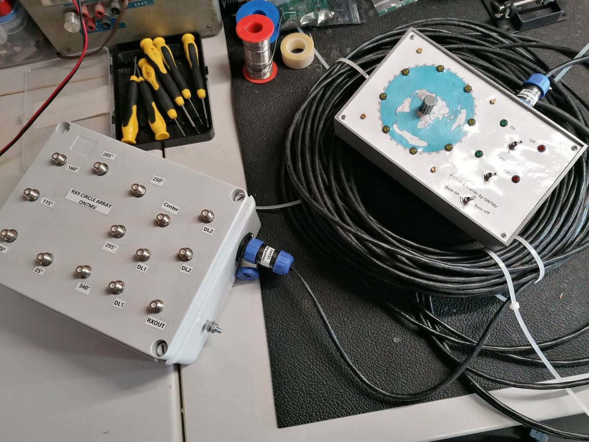 9 RX array 2023/24 / 9 circle RX array / HF RX antennas | ON7MV