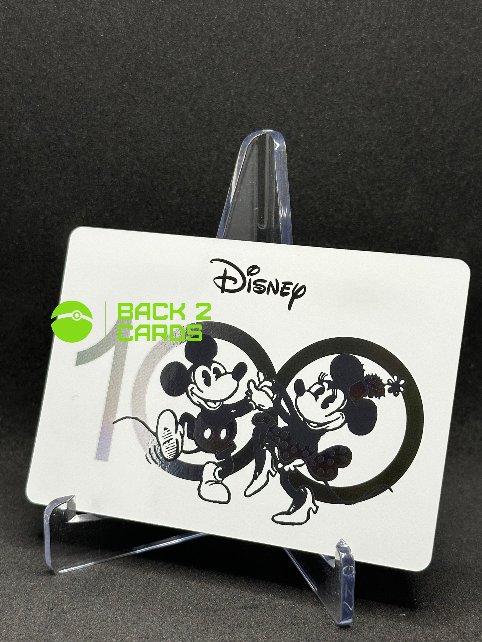Disney 100 Wonder Bandai Carddass - Micky & Minnie Mouse Willy - Silver Foil