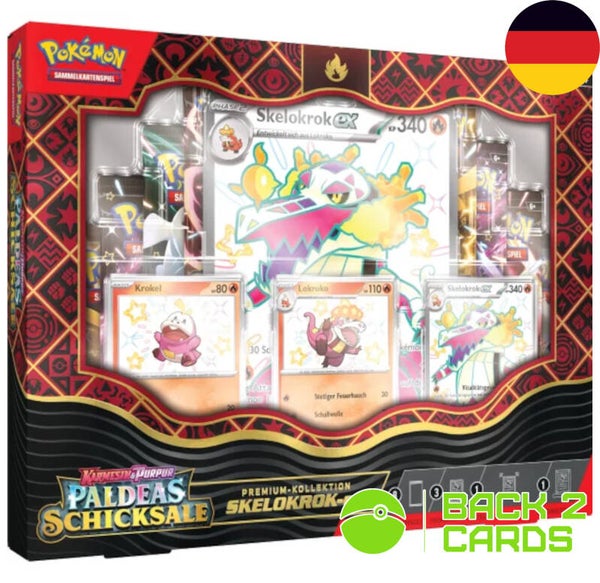 Karmesin & Purpur Paldeas Schicksale Premium Kollektion Skelokrok ex - Deutsch
