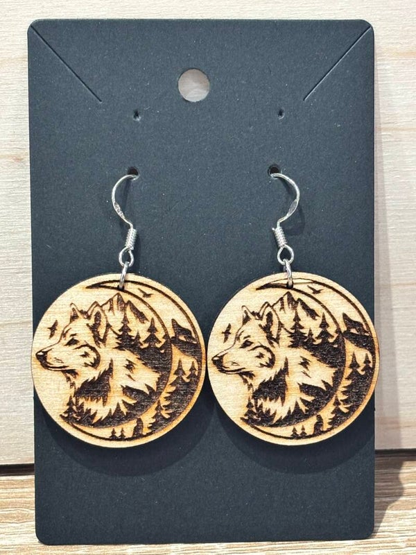 Boucles d'oreilles Loups