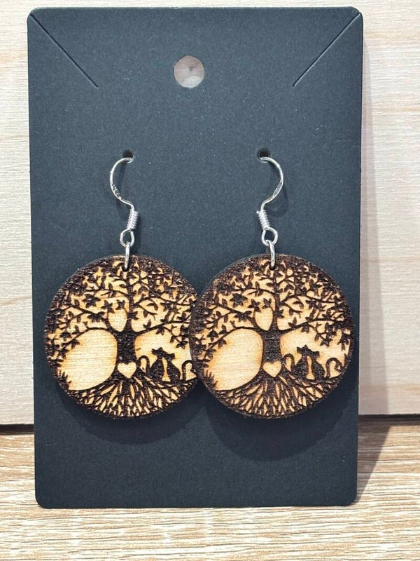 Boucles d'oreilles Arbre de vie