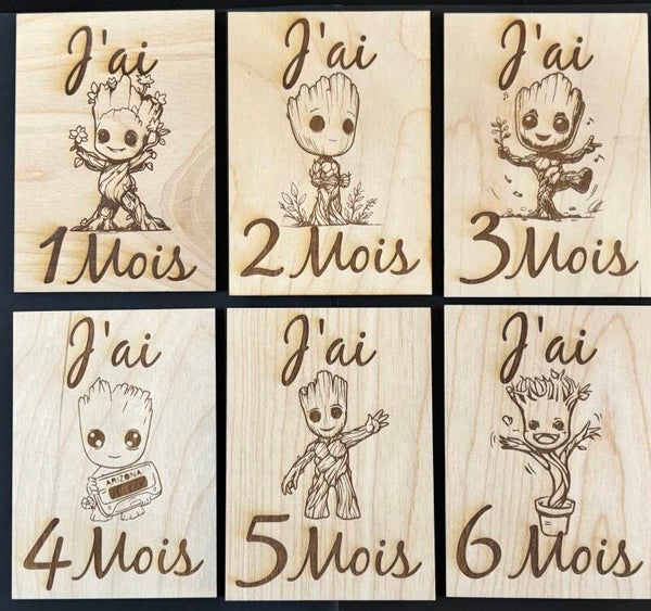 Carte étape bébé Groot