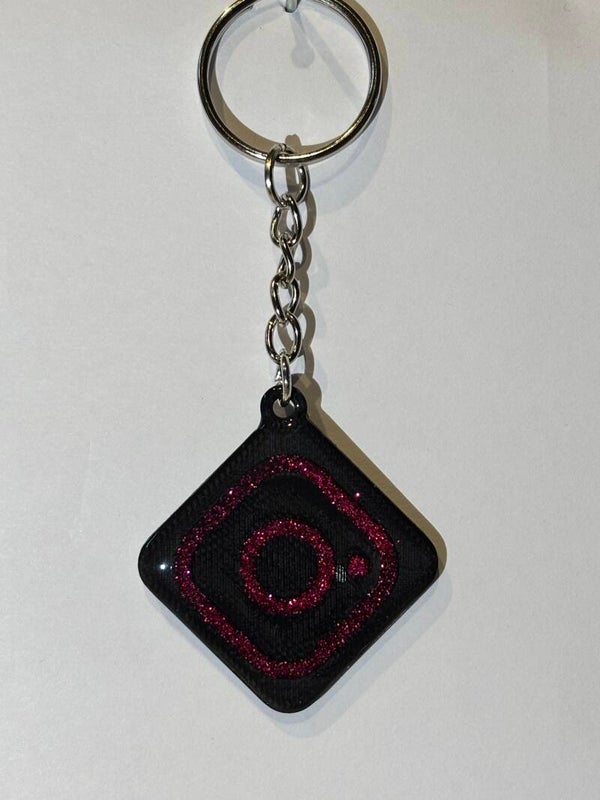 NFC tag INSTAGRAM ROSE FONCÉ PAILLETTES.