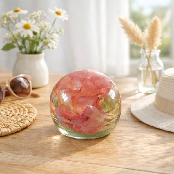 Zomerse Epoxy Bol met Droogbloemen