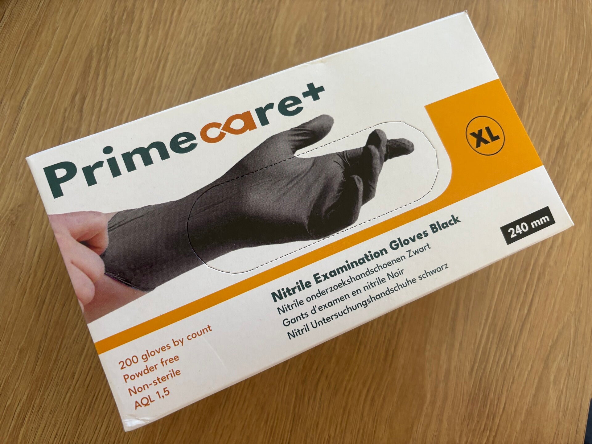 Gants nitriles noir non poudré taille XL - boite de 200 pcs - professionnel ultra résistant.