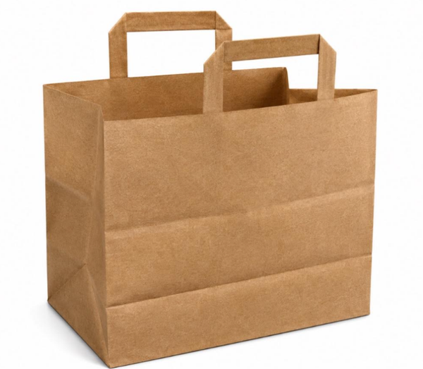 Sacs à emporter en papier brun - 250 pcs - 220mm(L) X 100mm(l) X 280mm (H)