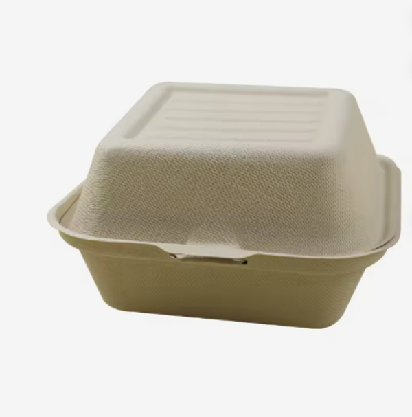 Hamburger-box 150x150x80MM - canne a sucre écologique et résistant (12x50) 600 Pcs