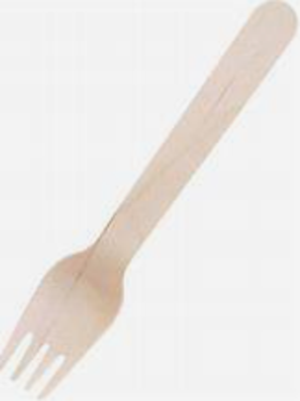 Fourchette bois wax verive 160MM - 100 pièces