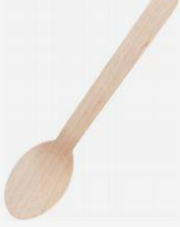 Cuillères bois wax verive 160MM - 100 pièces