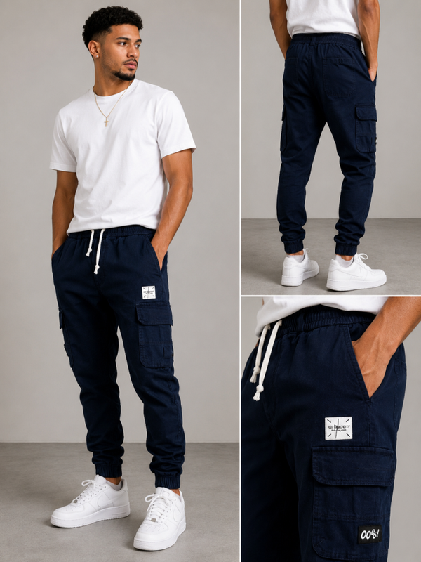 Redbat Men's Cargo Jogger PantsMen's  – Navy Blue- size 36