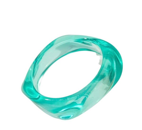 Bracelet Jade en acrylique - Vert d'eau