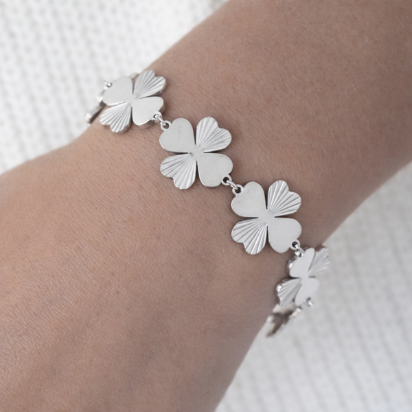 Bracelet Trèfle 4 feuilles - Argenté