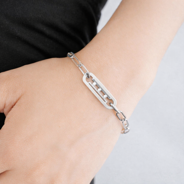 Bracelets 3 pierres - Argenté