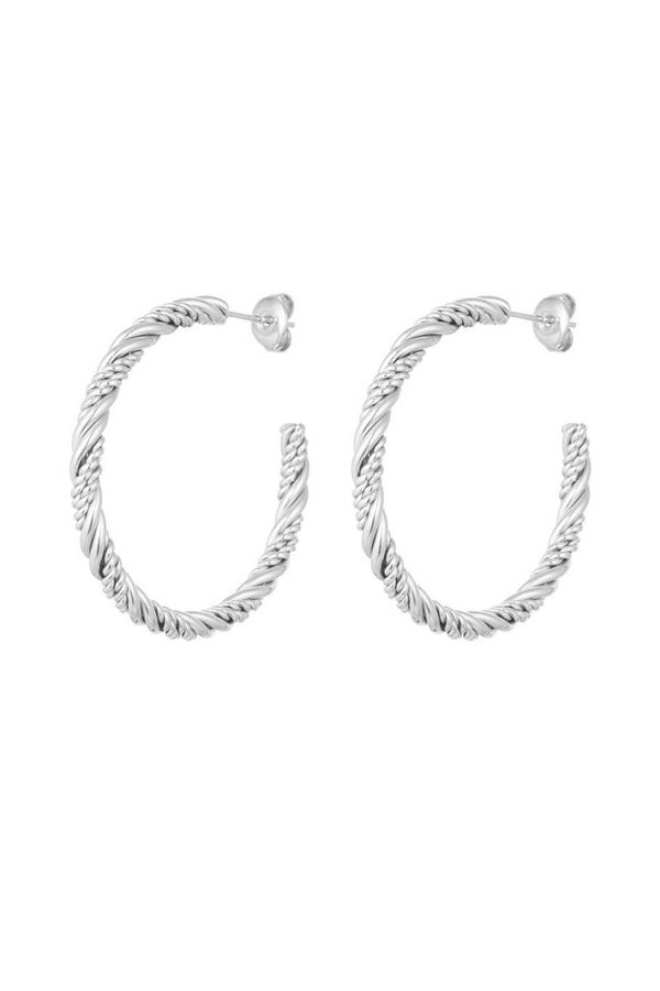 Créole torsadée grande - argent