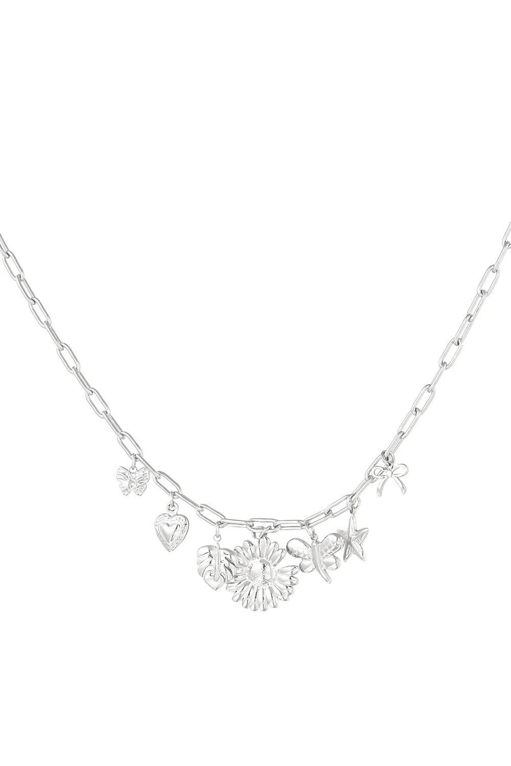 Collier Charms Garden Argenté