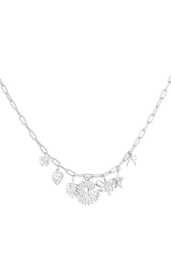 Collier Charms Garden Argenté