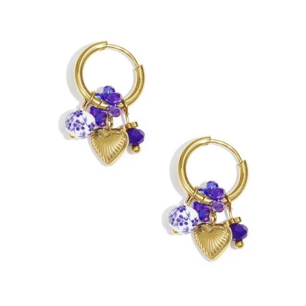 Boucles d'oreilles - mauve