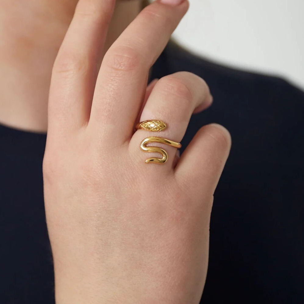 Bague serpent - doré