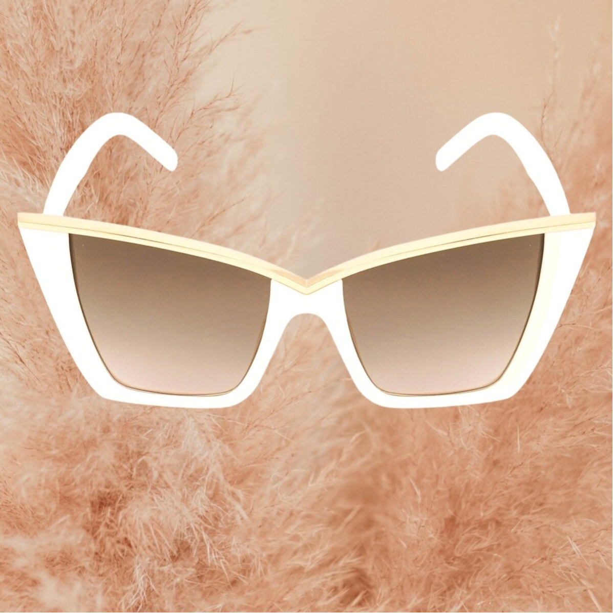 Lunettes de soleil - Blanc cassé