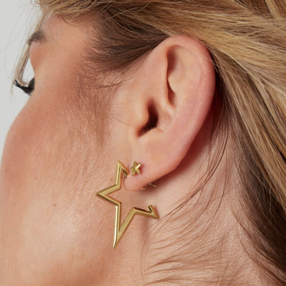Boucles d'oreilles étoile - Doré