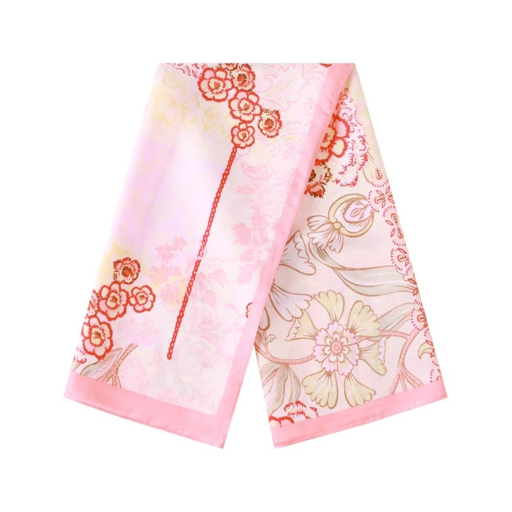 Foulard fleur quotidien - rose