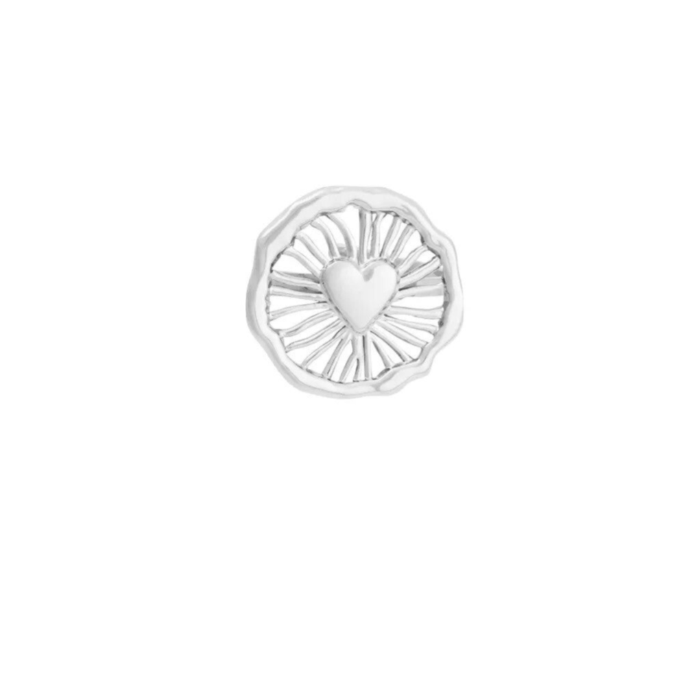 Bague Coeur Rayonnant
