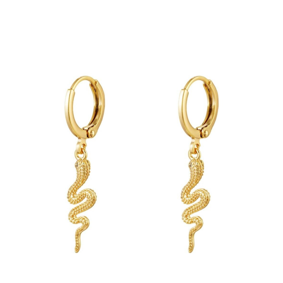 Boucles d'oreilles serpent - Doré