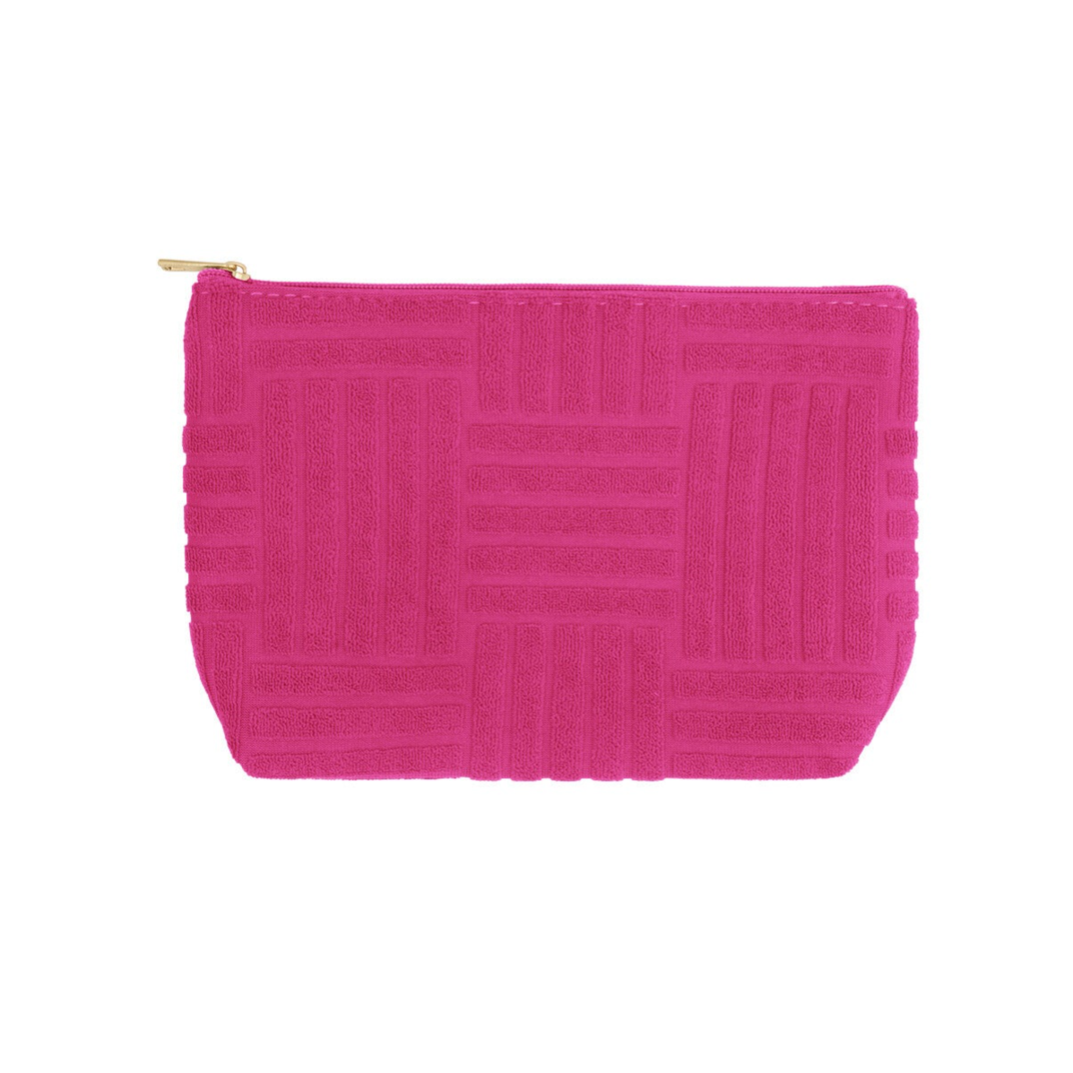 Pochette de maquillage en jacquard - Rose